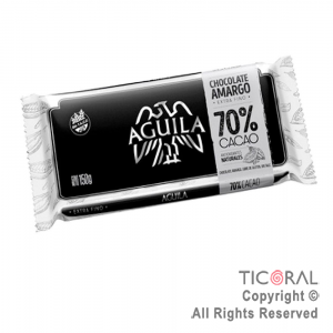 CHOCOLATE AGUILA  70% CACAO 15  X 150 GRS